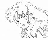 Sango Inuyasha Smile Coloring Pages sketch template
