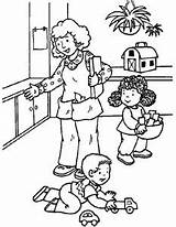 Family Mat Coloring Childcare Pages Kids sketch template