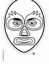 Mask Luchador Coloring Pages Printable Color Wrestler Masks Mexican Birthday Turning Libre Template 9th Wrestling Choose Board Einstein Wrestlers Colouring sketch template