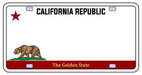 printable california license plate template  printable templates