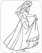 Pages Coloring Beauty Sleeping Aurora Princess Disney Printable Disneyclips Kids Colouring Lovely Coy sketch template