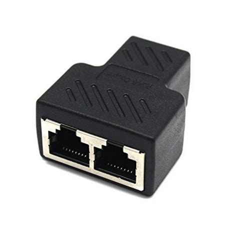 rj splitter adapter    dual female port cat cat  lan ethernet socket splitter connector