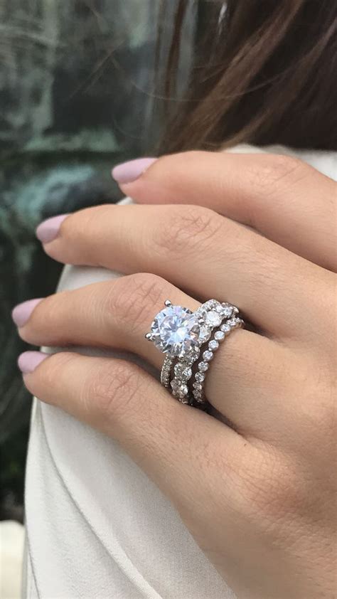 We Are Loving The Two Different Sizes Of Eternity Bands Paired With