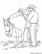 Cowboy Horse Coloring Pages Real sketch template