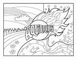 Aquarius Looney sketch template