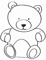 Teddy Bear Coloring Pages Colouring Drawing Printable Print Baby Kids Simple Outline Color Bears Template Sleeping Silhouette Clipart Book Paper sketch template