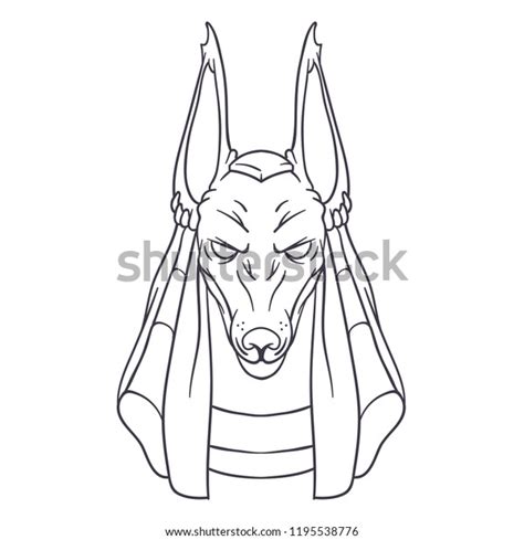 Silhouette Anubis God Death Stock Vector Royalty Free