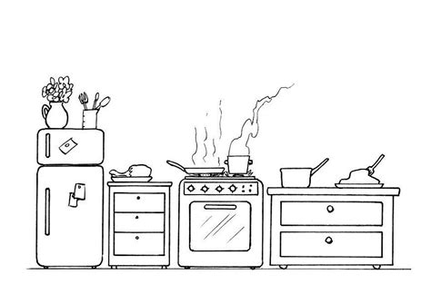 coloring page kitchen  printable coloring pages img