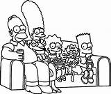 Coloring Sofa Pages Simpsons Getcolorings Couch Color sketch template
