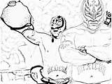 Rey Mysterio Coloring Pages Sketch Getcolorings Paintingvalley Getdrawings Collection sketch template