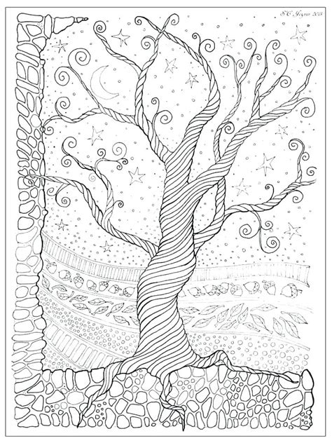 coloring page  tree branches  printable tree coloring pages