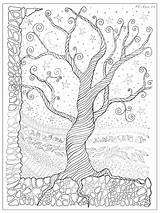 Coloring4free Branches Getcolorings Butterfly Doodle árbol sketch template
