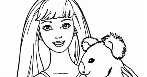 barbie coloring pages holding puppy disney coloring pages