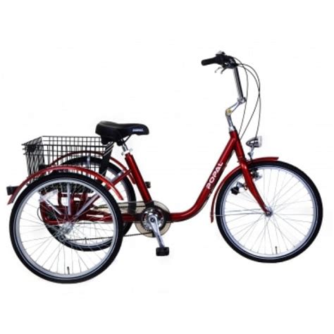 popal volwassenen driewieler fiets rood   fietshemel rotterdam
