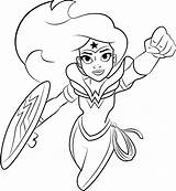 Wonder Woman Coloring Pages Printable Super Kids Flying Cartoon Heroes Dc Categories sketch template