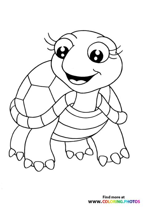 cute turtle coloring pages  kids