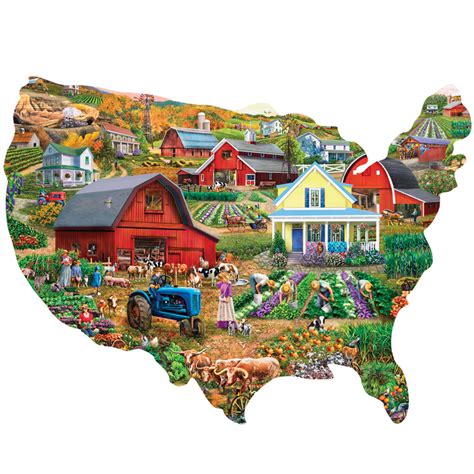farm country usa  piece shaped puzzle bits  pieces