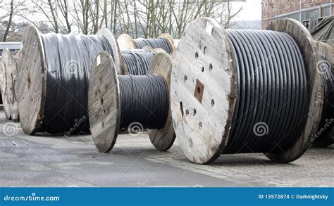 cable spools stock photo image  isolated electronic