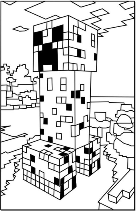 minecraft creeper coloring pages  picture minecraft coloring