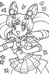 Sailor Moon Coloring Pages Chibi Printable Coloring4free Cartoons Kids Sm Colouring Library Book Comments sketch template