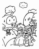 Mario Bros Peach Coloring Luigi Princess Pages Kids Printable Beautiful Kindpng sketch template