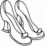 Shoes Coloring High Clipart Heel Heels Colouring Girls Printable Pages Shoe Cliparts Drawing Sheets Fashion Slippers Gif Clip Template Kids sketch template