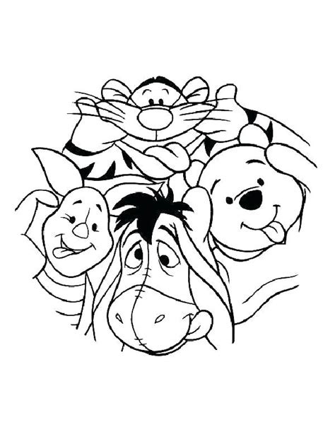 winnie  pooh  friends coloring pages  getcoloringscom