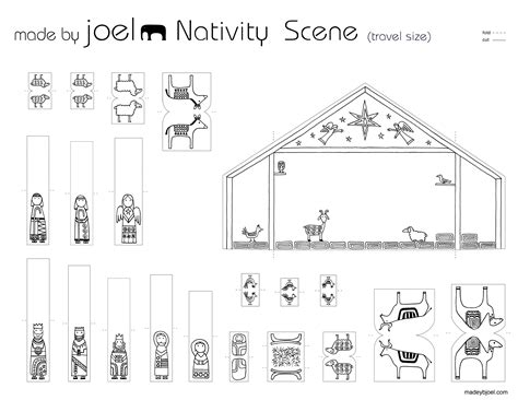 printable nativity scene templates printable templates