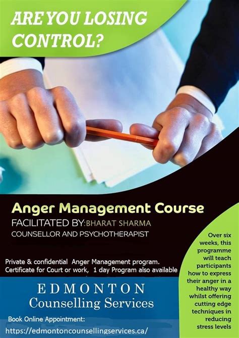 anger management program edmonton counselling services