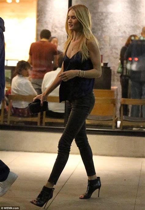 rosie huntington whiteley grabs dinner before the rihanna and eminem concert daily mail online