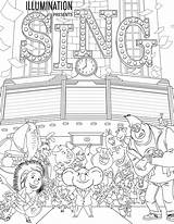 Coloring Pages Sing Movie Popular sketch template