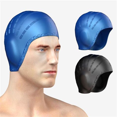 Buy 1pc Women Men Long Hair Swim Hat Swimming Cap Cover Waterproof