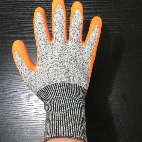 en   nitrile coated safety gloves cut resistant construction