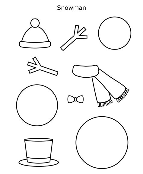 small snowman hat template