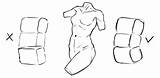 Female Draw Torso Perspective Depth Guide sketch template