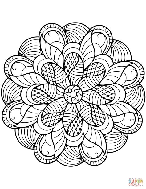 easy flower mandala coloring pages images colorist