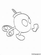 Mario Coloring Pages Omb Drawing Bomb Getdrawings sketch template