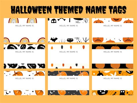 classroom  tags label halloween themed clasroom decor printable