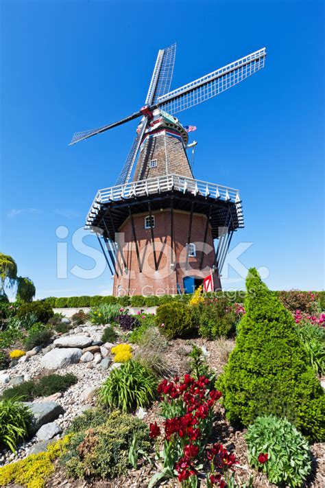 authentic wooden windmill  holland michigan stock photo royalty  freeimages