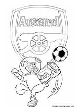 Arsenal Coloring Pages Soccer Maatjes Playing Sandy Spongebob Logo Football Template Club Fc Manchester Madrid Barcelona Ac United Real Color sketch template