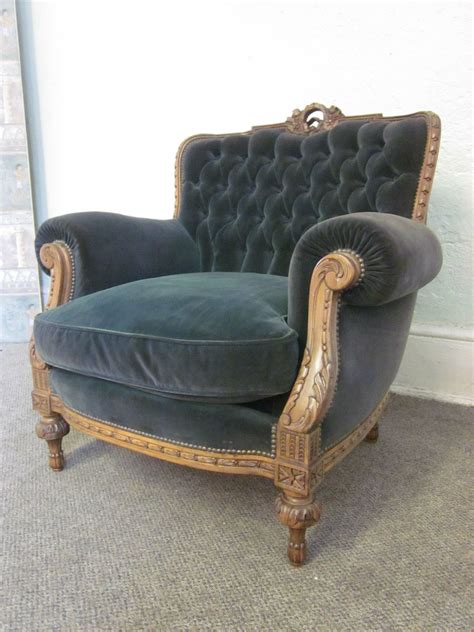 1930 s french louis xvi carved bergere club living room chair