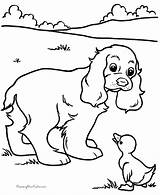 Coloring Printable Pages Kids Puppy Kid Color Print Sheets Dog Colouring Paint Duck Cocker Spaniel Printing Clipart Puppies Book Worksheets sketch template