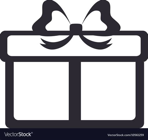 gift box present silhouette royalty  vector image