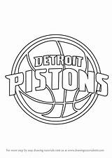 Pistons Logo Detroit Draw Drawing Nba Piston Step Tutorials Getdrawings Learn sketch template
