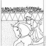 Coloring Trapeze Pages Artists Hellokids Horse Rider Big Top Circus sketch template