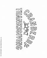 Cranberry Thanksgiving sketch template