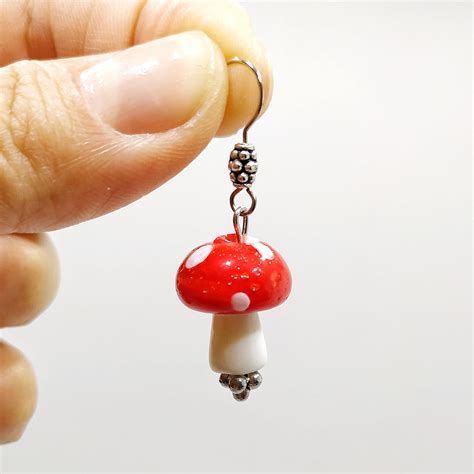 cottagecore earrings cute mushroom earrings aesthetic earrings etsy