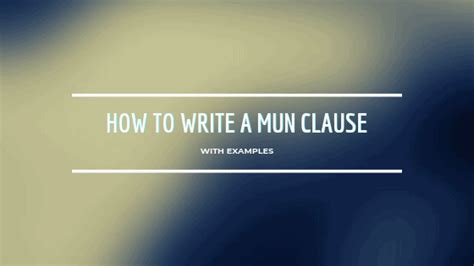 write  model  mun clause wisemee