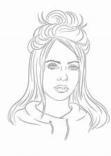 Coloring Billie Eilish Pages Kids Printable Colouring Draw Choose Board Twitter sketch template