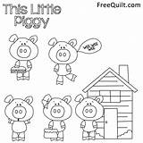 Piggy Rhyme Pigs sketch template